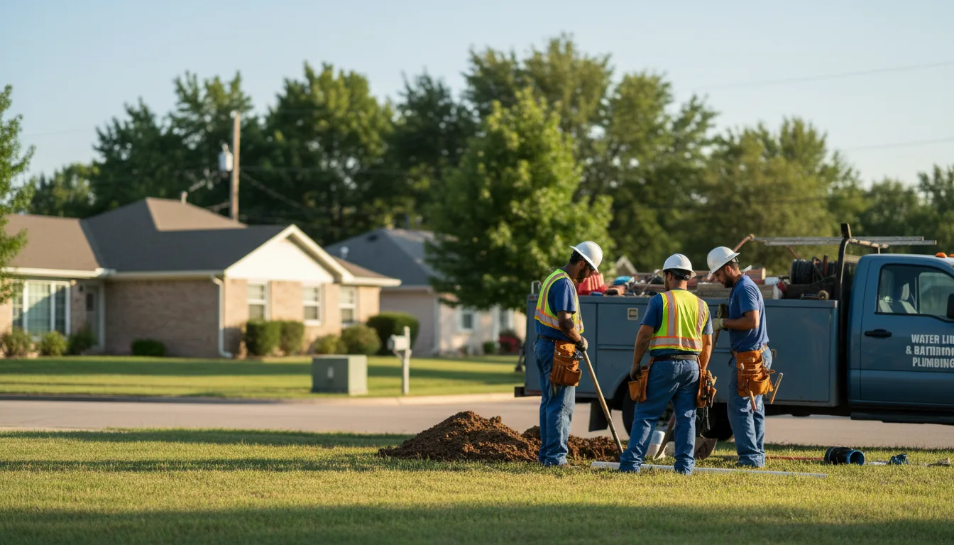 Residential water line and bathroom plumbing service in Gray, IA